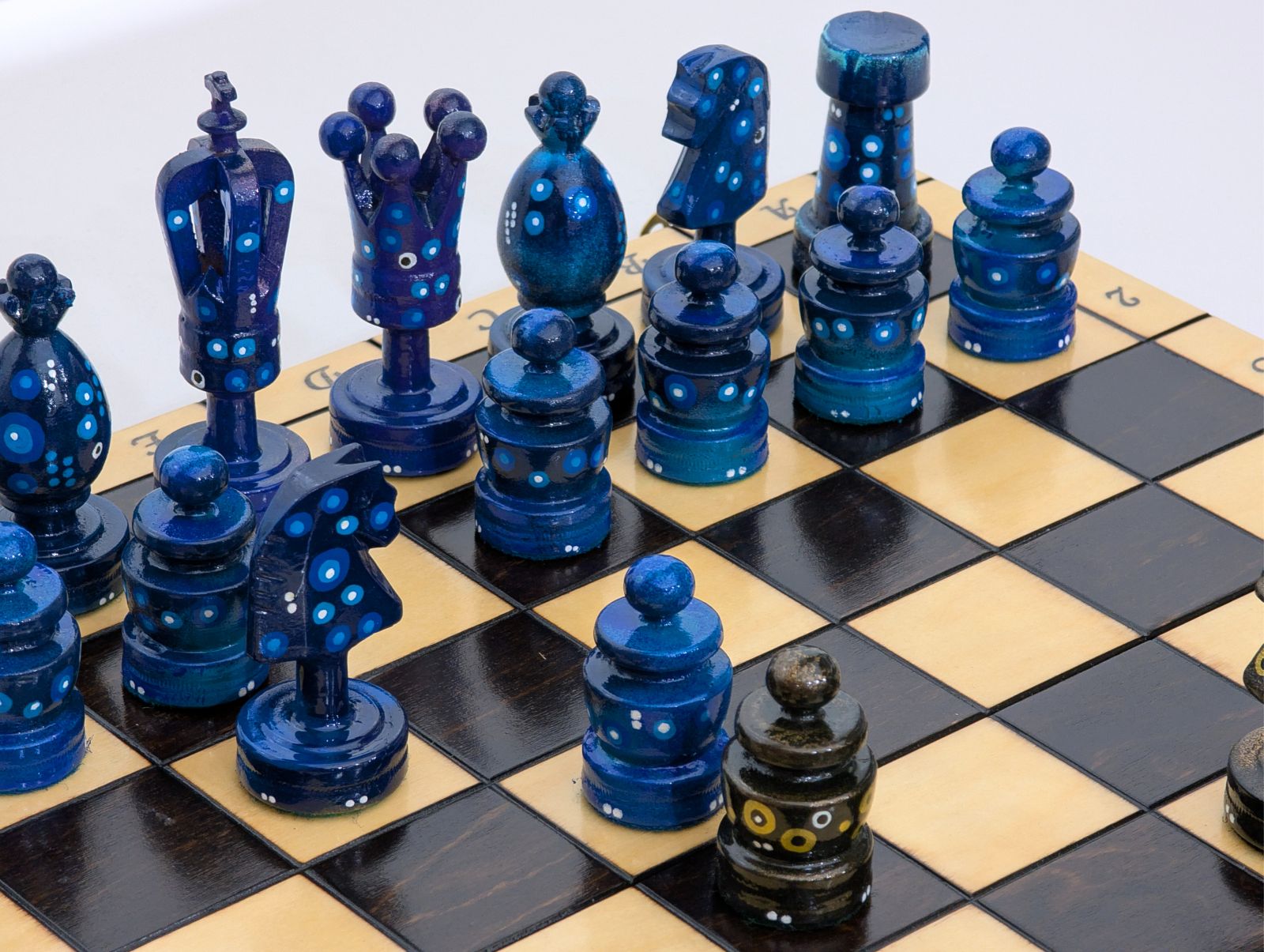 The Steadfast - Sydney Gruber Painted 20" Large Kings Chess Set #14 - Chess Set - Chess-House