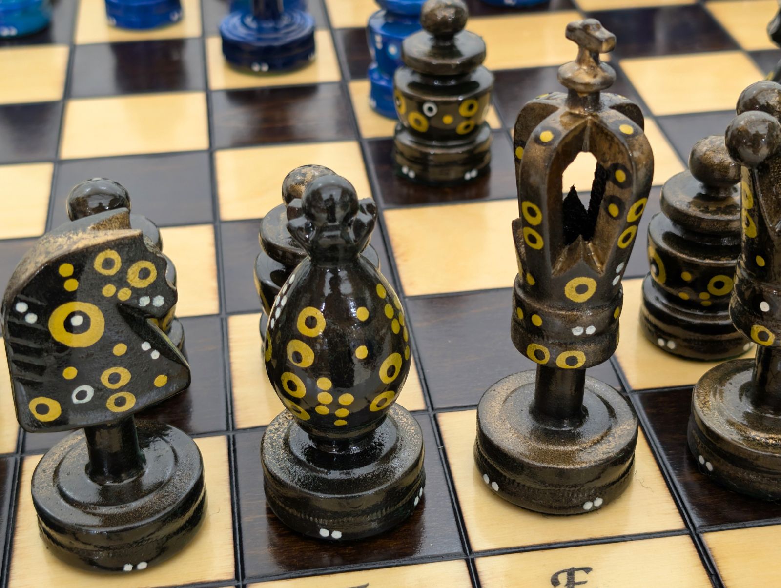 The Steadfast - Sydney Gruber Painted 20" Large Kings Chess Set #14 - Chess Set - Chess-House