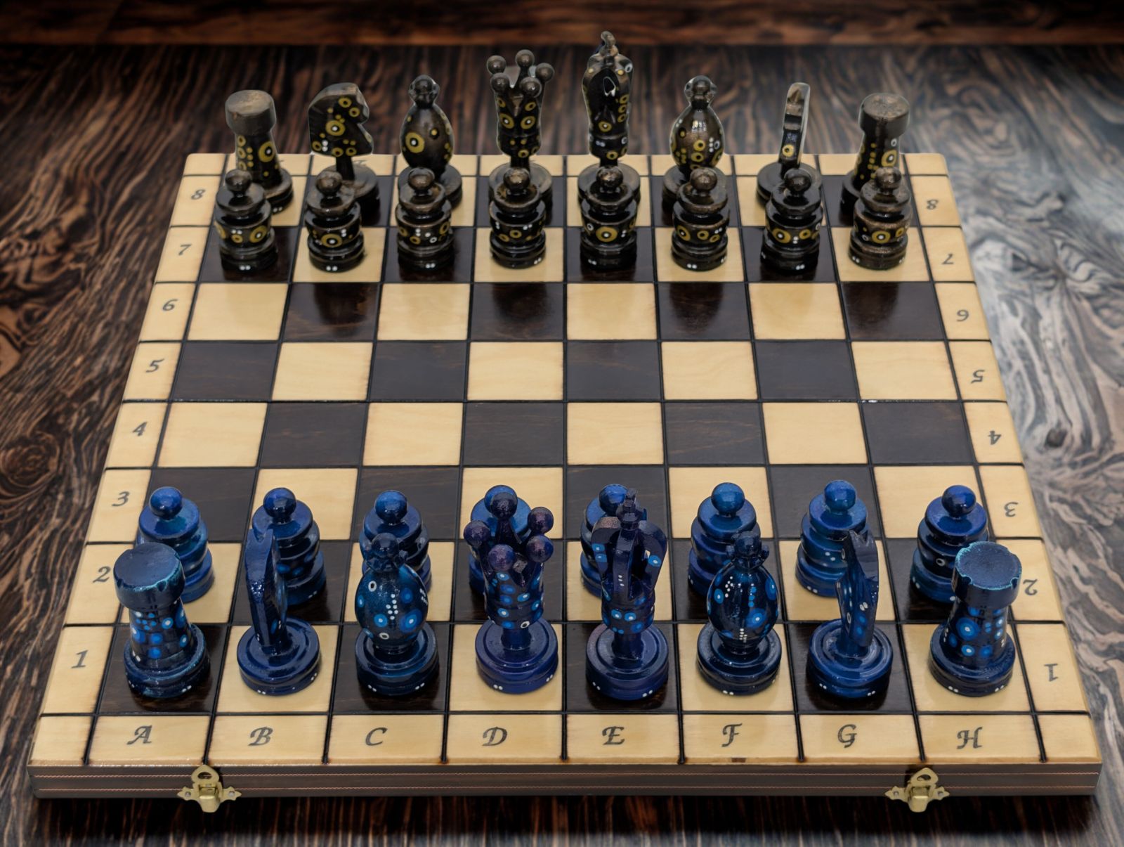 The Steadfast - Sydney Gruber Painted 20" Large Kings Chess Set #14 - Chess Set - Chess-House
