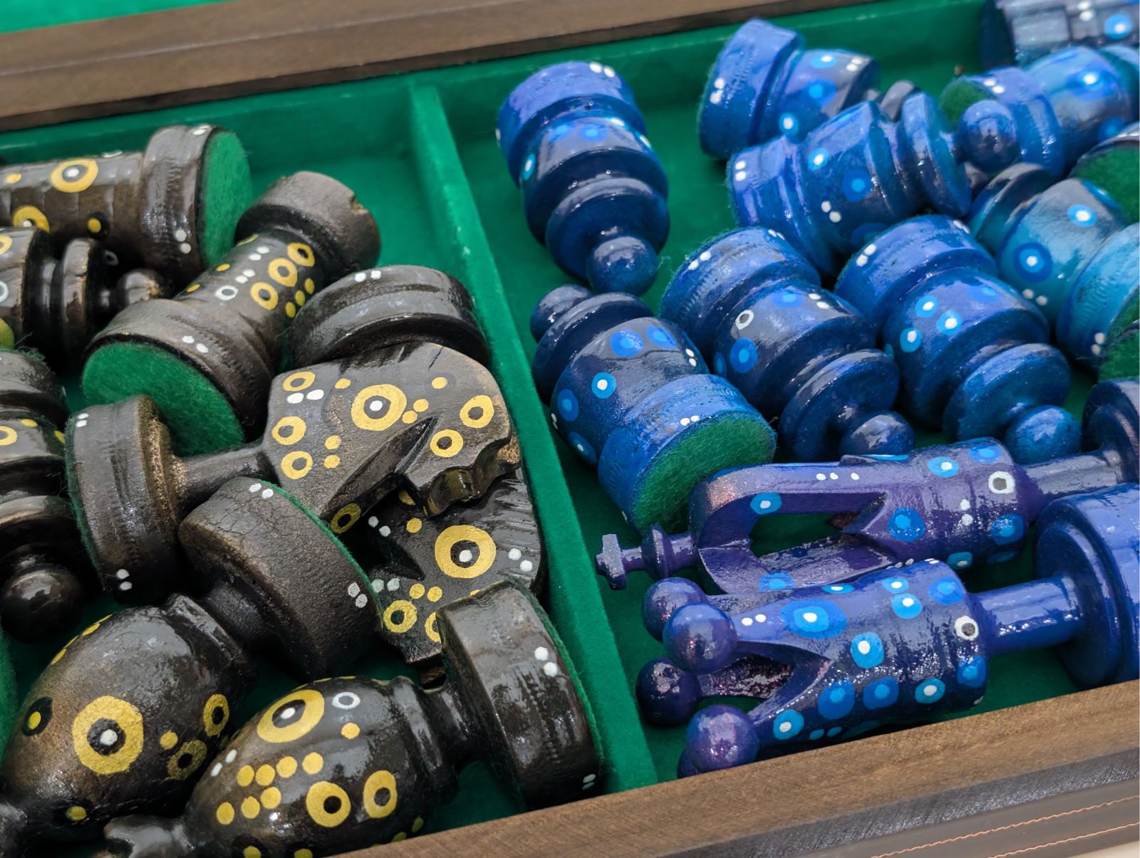 The Steadfast - Sydney Gruber Painted 20" Large Kings Chess Set #14 - Chess Set - Chess-House