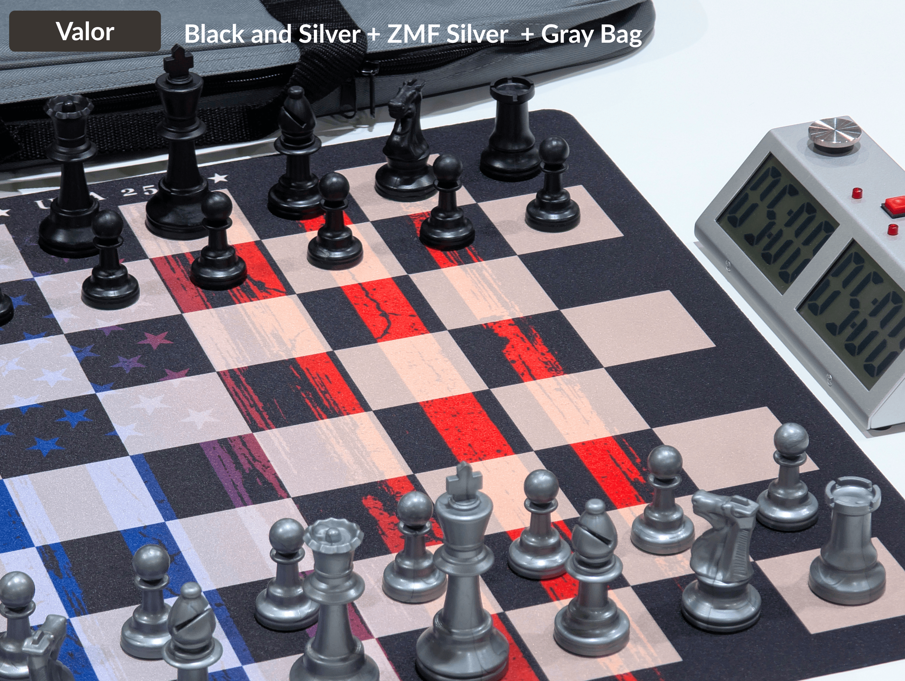 USA 250 Chess Set - Chess House Weighted Club Style - Chess Set - Chess-House
