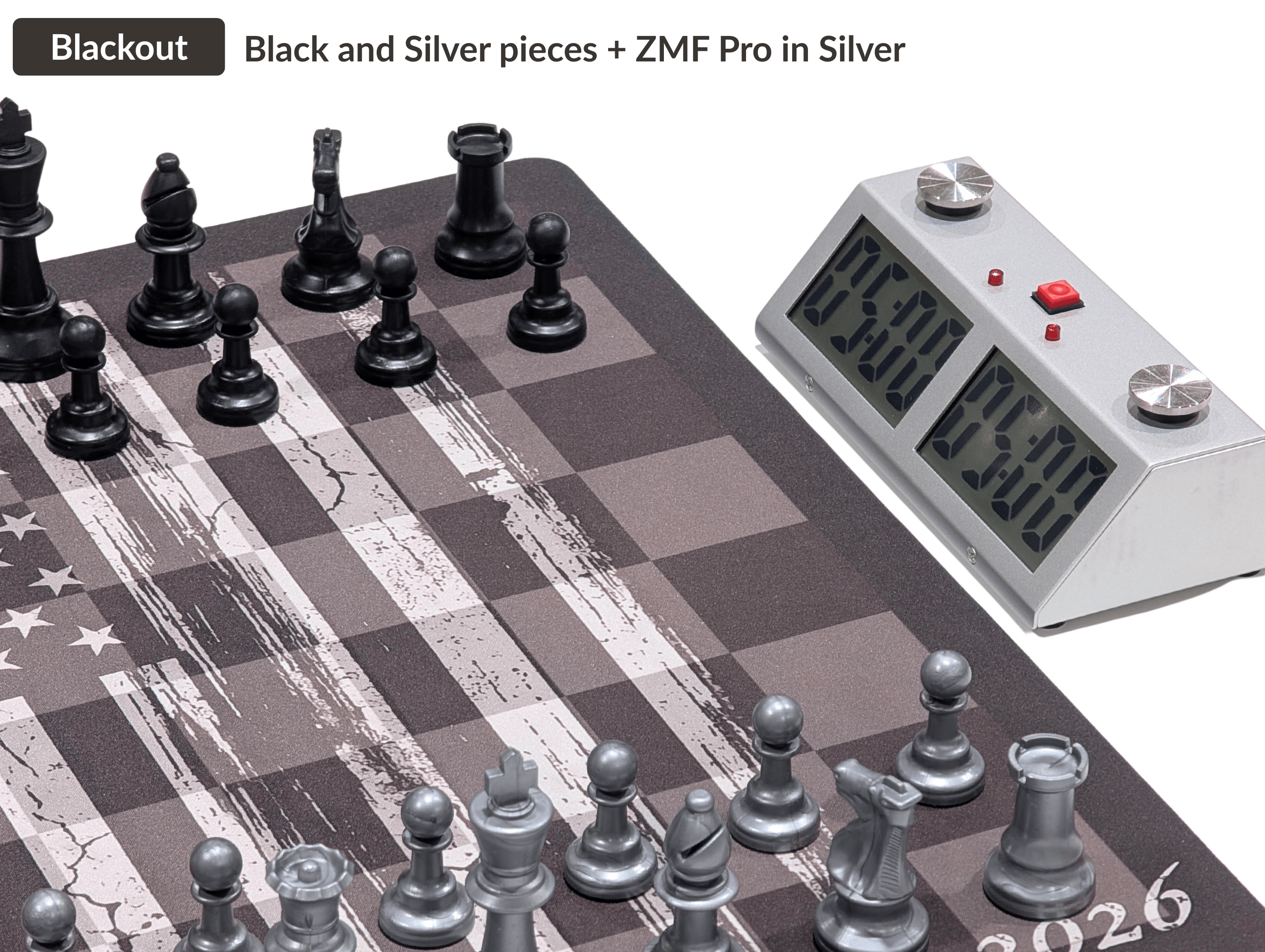 USA 250 Chess Set - Chess House Weighted Club Style - Chess Set - Chess-House