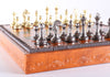 11" Florentine Chess Set on Leatherette Cabinet Board - Chess Set - Chess-House