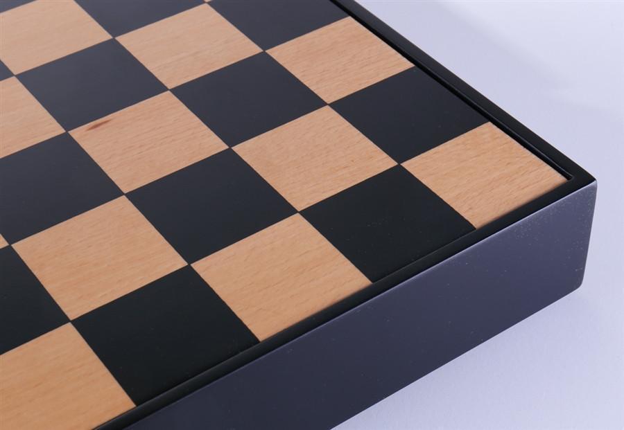 13.25" Black & Maple Chest - Board - Chess-House
