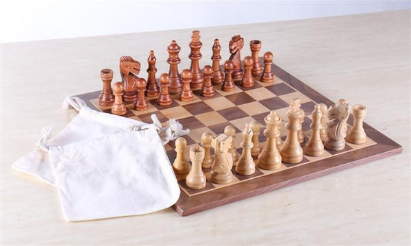 15" Walnut Staunton Wood Chess Set - Chess Set - Chess-House