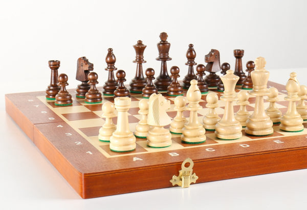 16" Folding Tournament Wood Chess Set No.4 - Chess Set - Chess-House