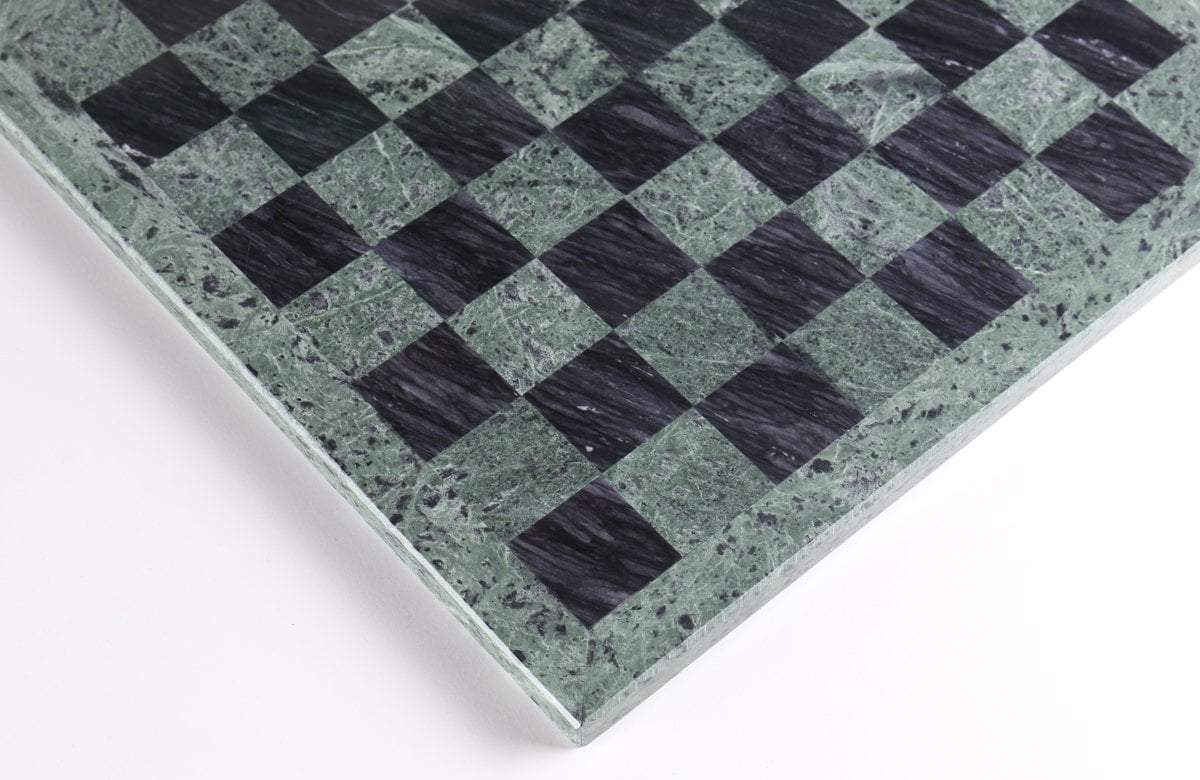 16" Green and Black Marble Chess Board Board