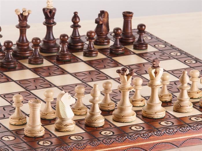 STARPPLE Weighty & Luxurious 16 inch Real Wooden Chess Set. Durable  Handmade Chess Board Game Sets with Storage for 4.0” Classic & Heavy 34  Wooden