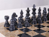 16" Marble Chess Set American Design in Coral & Black - Chess Set - Chess-House
