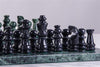 16" Marble Green and Black Chess Set - Chess Set - Chess-House