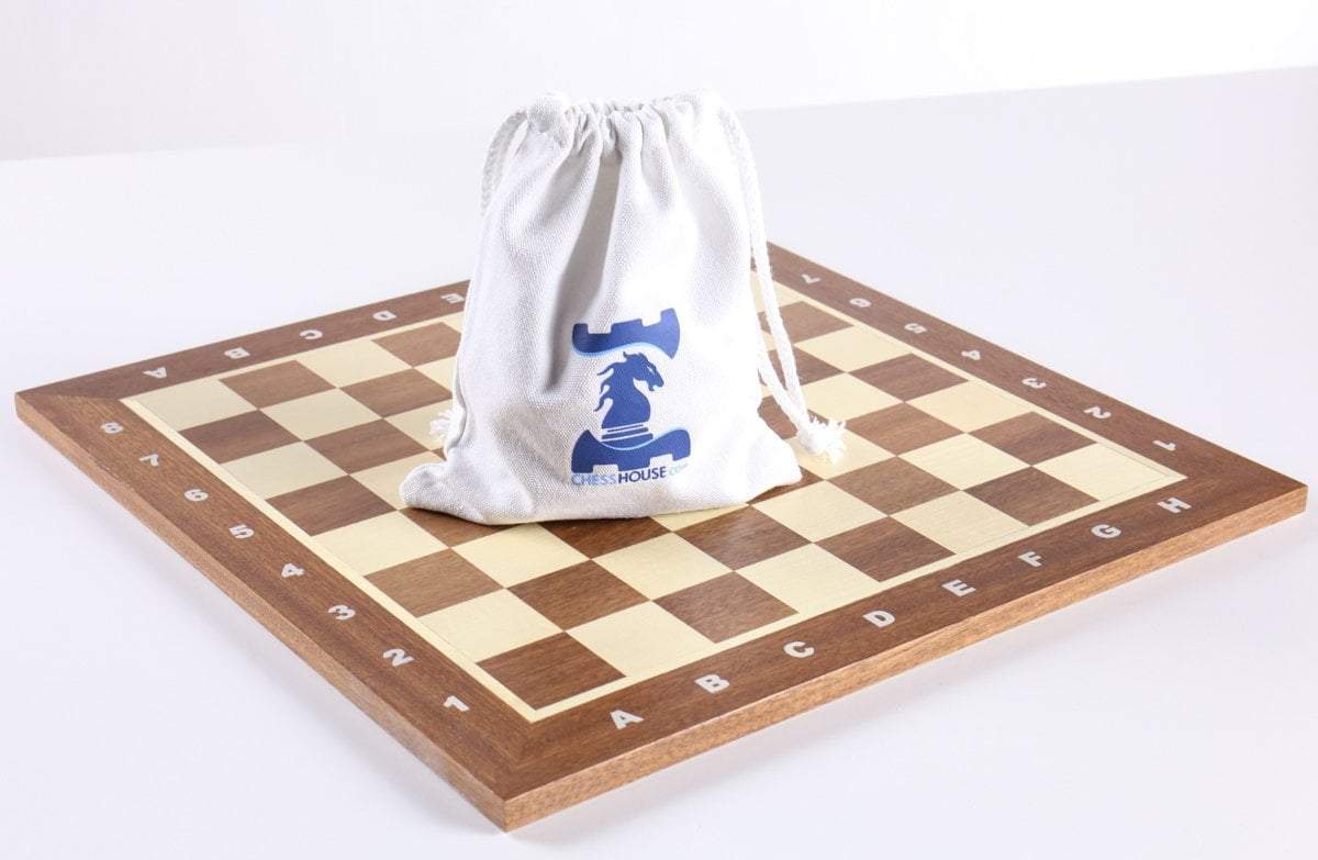 16" Wooden Chess Set with Drawstring Bag Chess Set