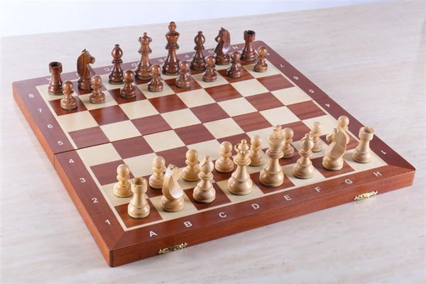 18.5" Folding Tournament Chess Set Sheesham - German Design - Chess Set - Chess-House