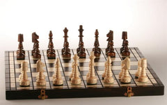 18" Christmas Wooden Chess Set - BROWN - Chess Set - Chess-House