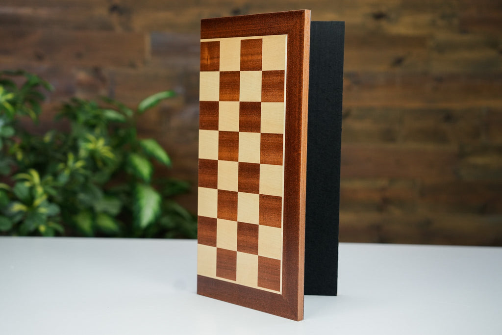 19x19 Maple&Sapele Inlaid Wood Chess Board w/51mm Square. Flat Chess Game  Board
