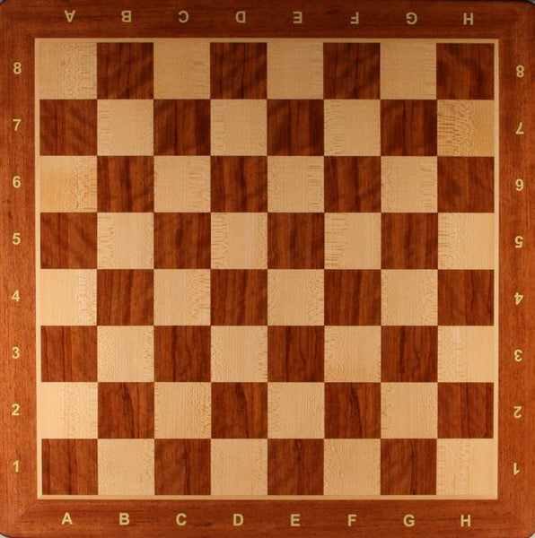 19" Padauk Board with Round Corners & Coordinates - Board - Chess-House