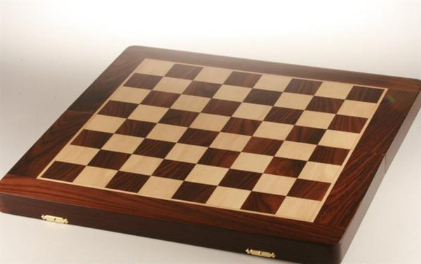 20" Folding Chessboard and Leather Case - Rosewood - Board - Chess-House
