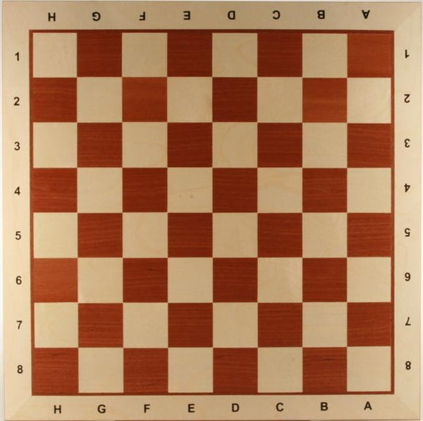 21.5" Wooden Chess Board with coordinates (white border) - Board - Chess-House