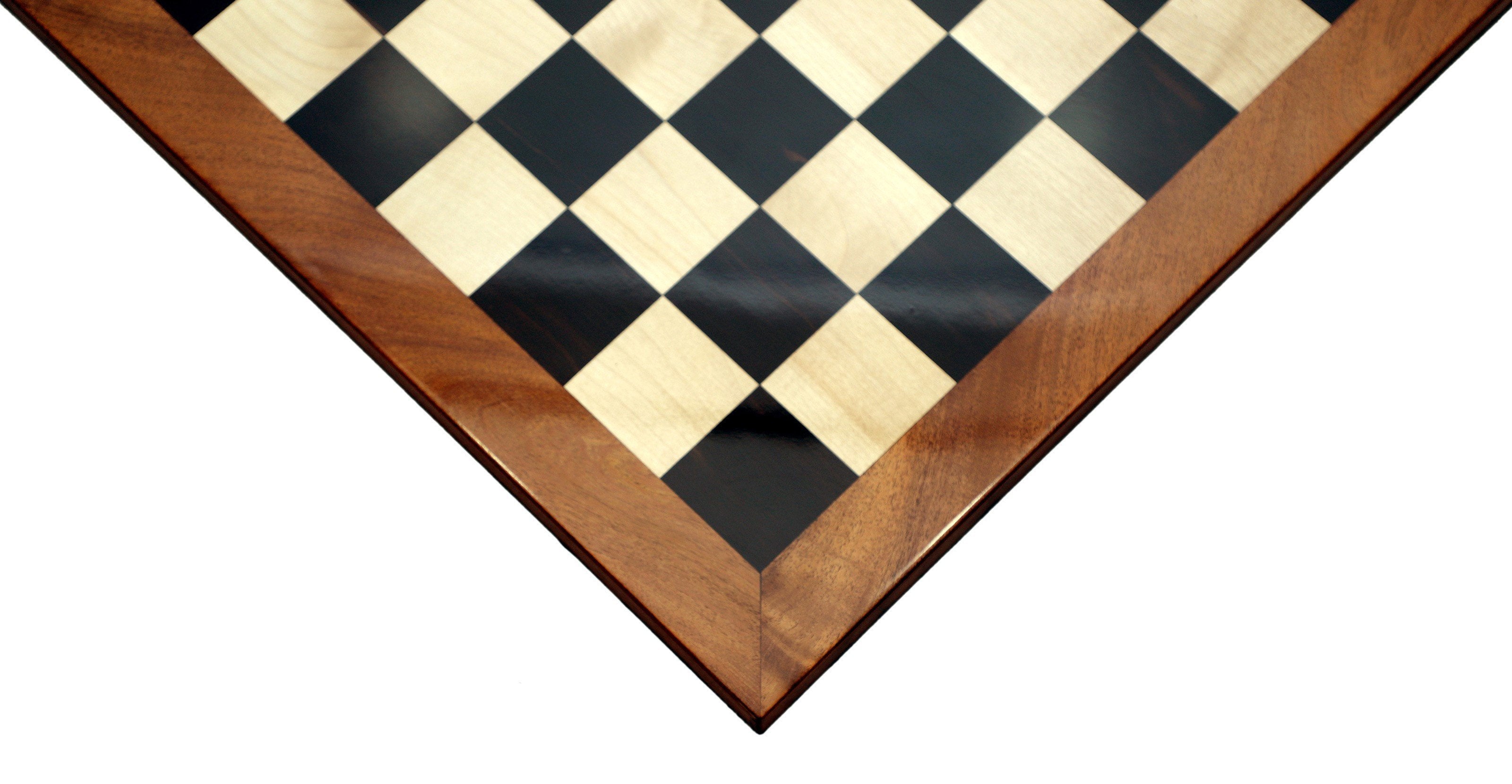 21" Ebony, Maple and Acacia Chess Board - Board - Chess-House