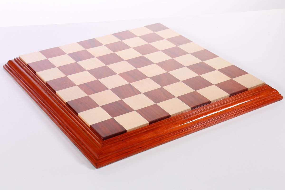 21" Padauk and Maple Chess Board with Molded Edge - Board - Chess-House