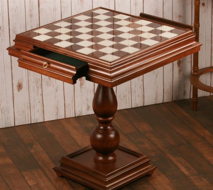 23.5" Alabaster Chess Table - Table - Chess-House
