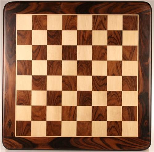 25" Wooden Chessboard, Rosewood/White Maple - Board - Chess-House
