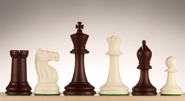 3 3/4" Emisario Player Chess Pieces - Burgundy and White - Piece - Chess-House