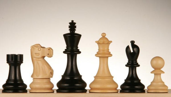 3 3/4" Jacques Chessmen - Ebony & Kari Wood - Piece - Chess-House
