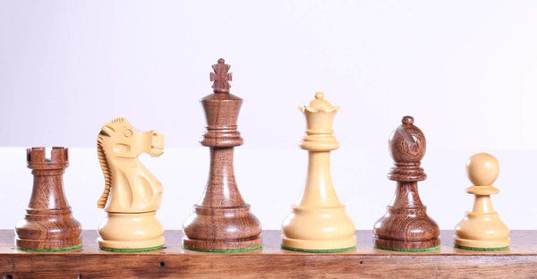 3 3/4" Sheesham Deluxe Staunton Chess Men - Piece - Chess-House