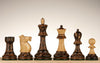 3 3/4" Staunton Chessmen with Floral Pyrography Design - Weighted - Piece - Chess-House