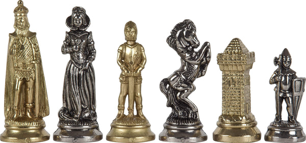 3 3/4" Victorian Themed Metal Chessmen - Piece - Chess-House