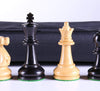 3 5/8" Ultimate Style Wooden Chess Pieces - Ebony - Piece - Chess-House