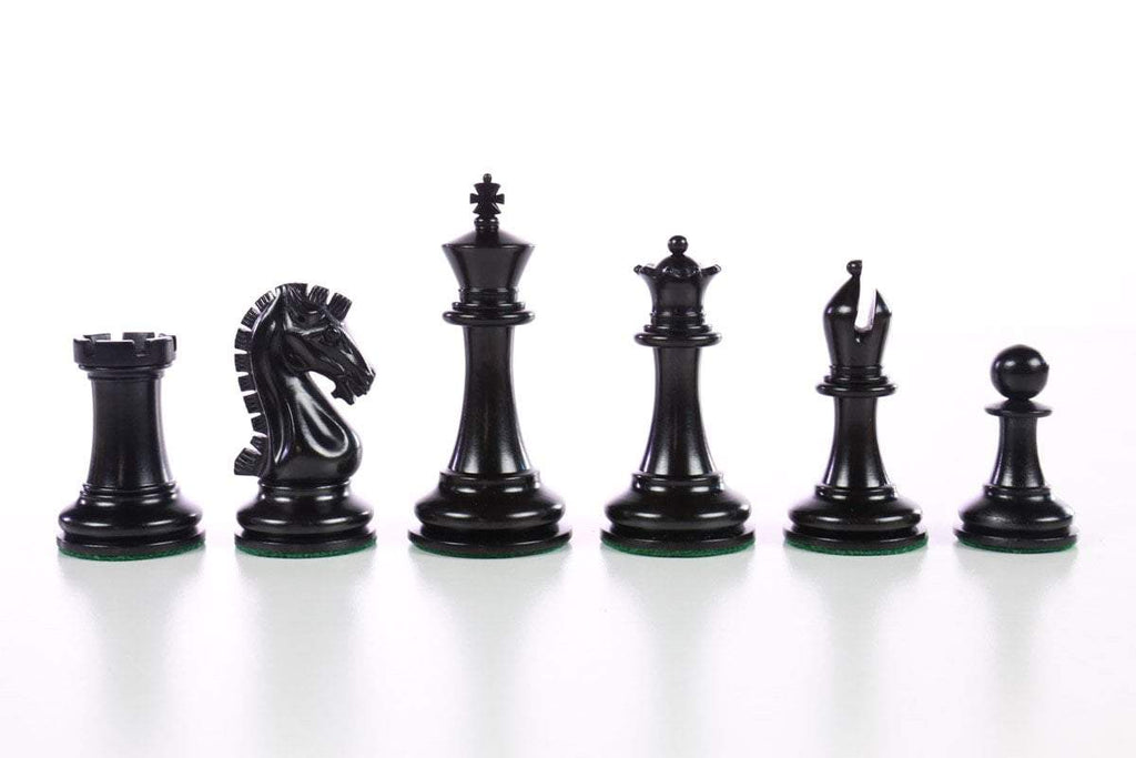 Standard Club Plastic Chess Set Black & Ivory Pieces - 3.75 King