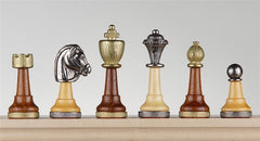 Wood and Metal Chess Pieces