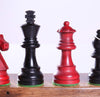 3" Modern Staunton Pieces in Black and Red - Piece - Chess-House