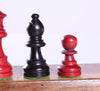3" Modern Staunton Pieces in Black and Red - Piece - Chess-House