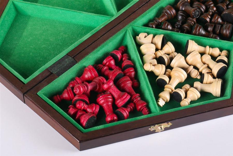 3 Player Medium Wood Chess Set