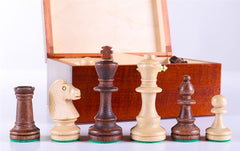 3" Standard Staunton Chess Pieces #4 in Dark Wood Box - Piece - Chess-House