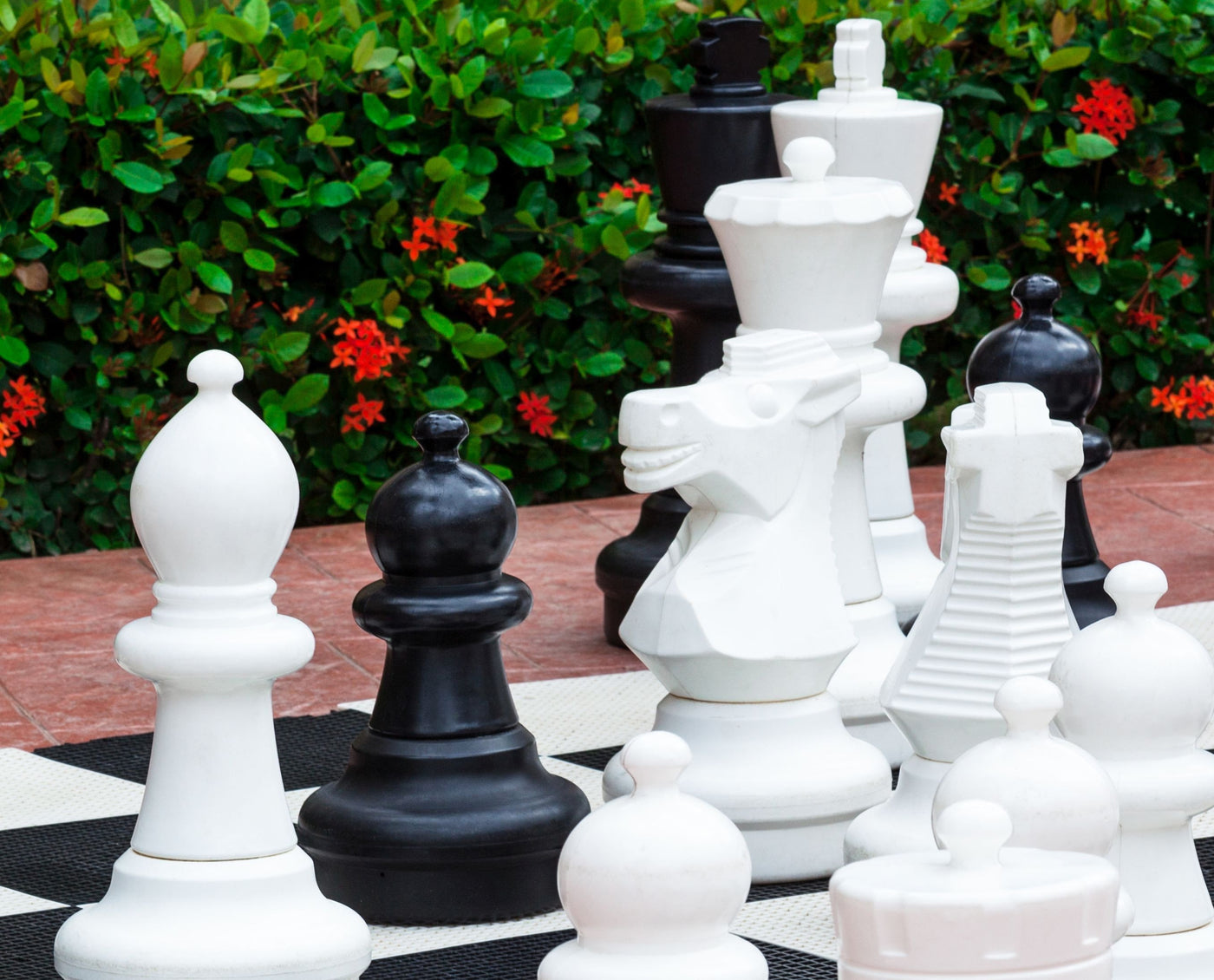 Giant Outdoor Chess Sets: Life-Size Garden Chess