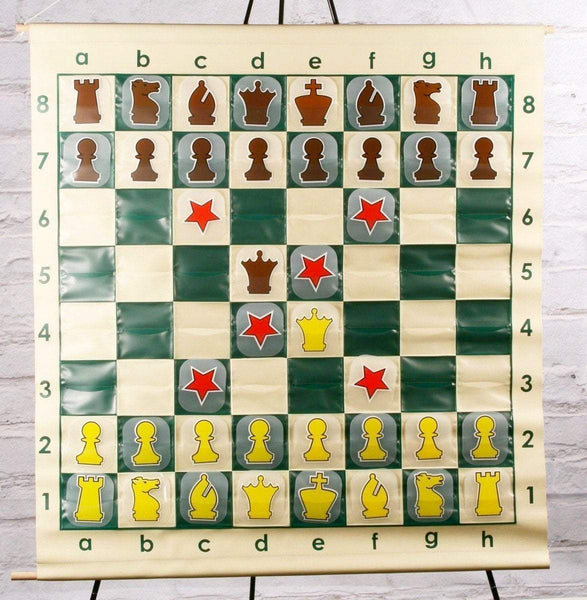 36" Roll-up Vinyl Demo Board With Pieces - Chess Set - Chess-House