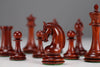 4.25" Padauk Red Rum Design Chessmen - Piece - Chess-House