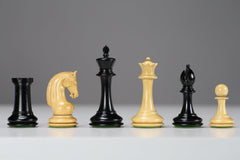 4.25" True Ebony Red Rum Design Chessmen - Piece - Chess-House
