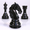 4 5/8" Columbian Knight Ebony Wood Chess Pieces - Piece - Chess-House
