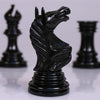 4.5" Roaring Knight Ebony Chess Pieces - Piece - Chess-House