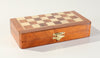 5 1/2" Magnetic Folding Chess Set in Golden Rosewood & Maple in a Leatherette Case - Chess Set - Chess-House
