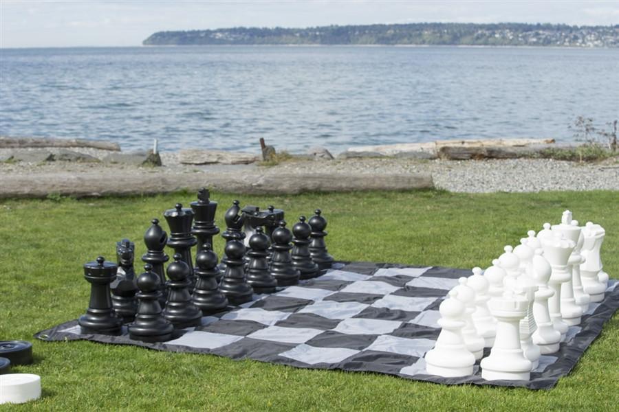 9 Ft. Quickfold Nylon Chessboard for 25" Giant Chess - Board - Chess-House