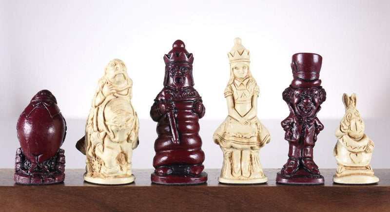 Alice in Wonderland Chess Pieces - SAC Antiqued