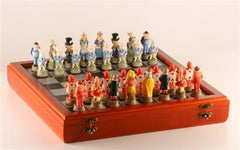 Alice in Wonderland on Cherry Chest - Chess Set - Chess-House