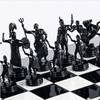 Aluminum Greek Mythology Chess Set - 14"