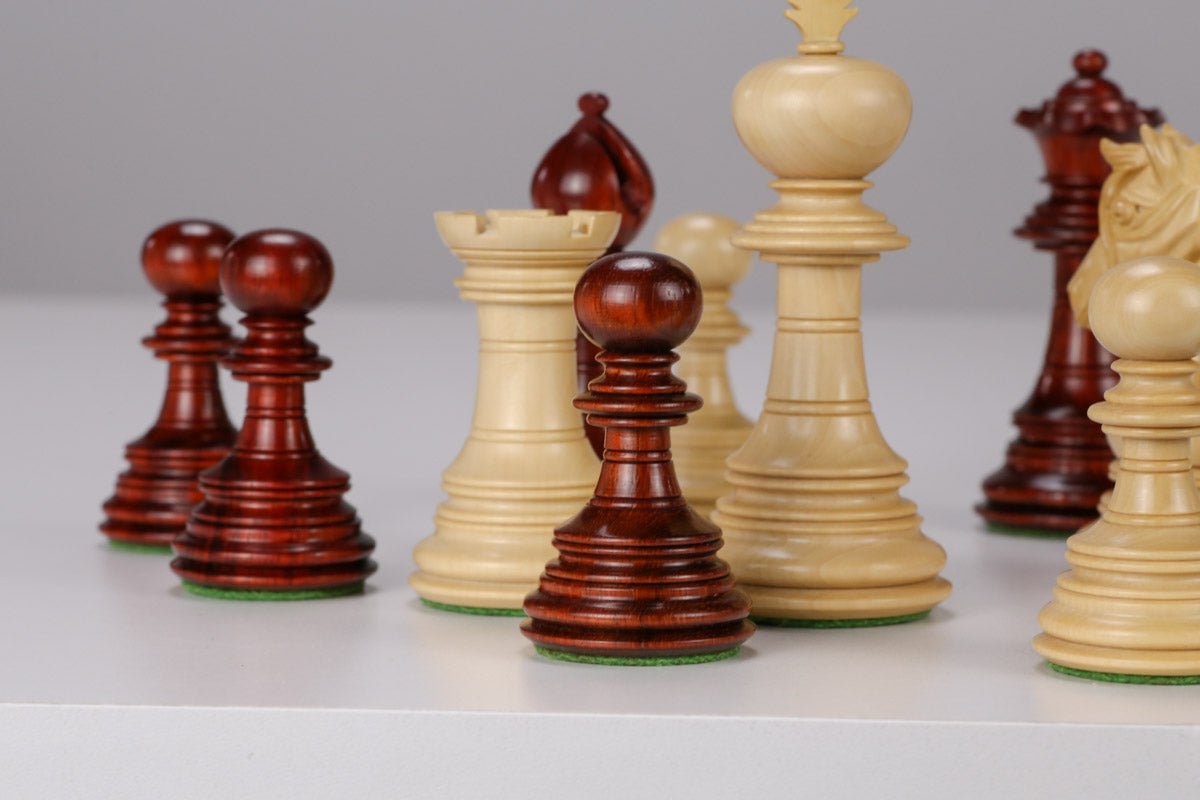 American Adios Designed Padauk Chess Pieces - Piece - Chess-House
