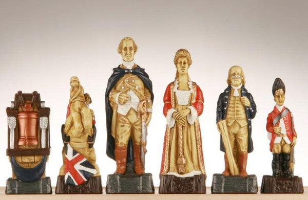 American Revolutionary War Chess Pieces - SAC Hand Decorated - Piece - Chess-House